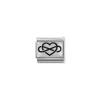 Nomination – Composable Classic PLATES OXIDIZED steel and 925 sterling silver Infinity heart