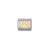Nomination – Composable Classic PLATES steel , enamel and 18k gold (13_Standing Cat)