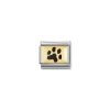 Nomination – COMPOSABLE CLASSIC PLATES STEEL , ENAMEL AND 18K GOLD (47_PAW PRINT)