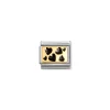 Nomination – COMPOSABLE CLASSIC PLATES STEEL , ENAMEL AND 18K GOLD (68_BLACK SCATTERED HEARTS)