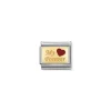 Nomination – Composable Classic PLATES steel , enamel and 18k gold My Forever