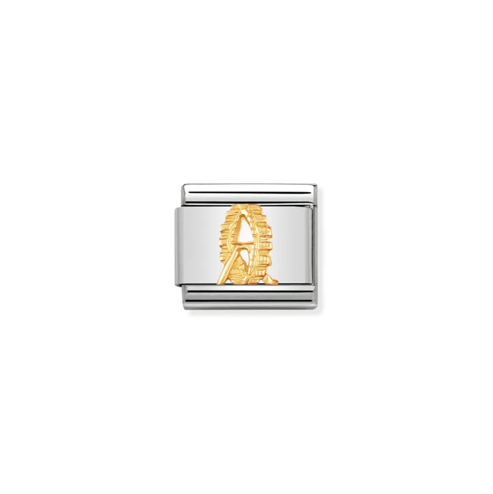 Nomination – COMPOSABLE Classic RELIEF AUSTRIA SYMBOLS in stainless steel with 18k gold Vienna Giant ferris wheel