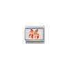 Nomination – Composable Classic RELIEF in st,steel, enamel and 9k rose gold (03_Gift with Red Enamel)