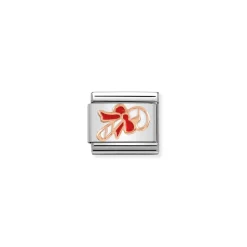 Nomination – Composable Classic RELIEF in st,steel, enamel and 9k rose gold (04_Candy Cane)