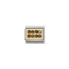 Nomination – COMPOSABLE Classic PAVE in stainless steel with 18k gold and Cubic Zirconia (10_Black CZ)