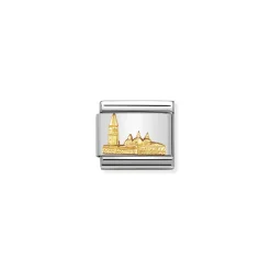 Nomination – COMPOSABLE CLASSIC RELIEF MONUMETS IN STAINLESS STEEL WITH 18K GOLD (39_ST, MARK S)