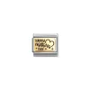 Nomination – Composable Classic PLATES (IC) in steel and 18k gold (36_Happy mother’s day)