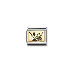 Nomination – Composable Classic PLATES (IC) in steel and 18k gold (41_Friends)