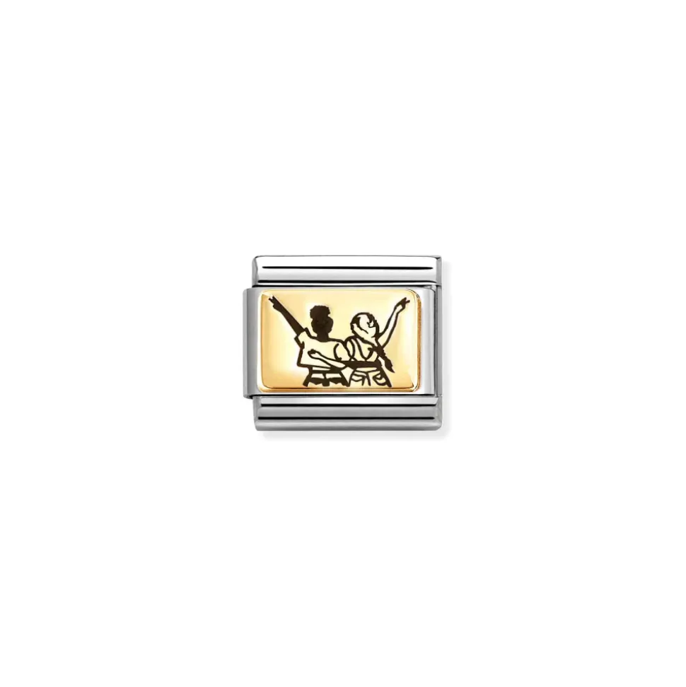 Nomination – Composable Classic PLATES (IC) in steel and 18k gold (41_Friends)