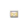 Nomination – COMPOSABLE Classic RELIEF SYMBOLS (UK) in stainless steel with 18k gold (04_Tower Bridge)