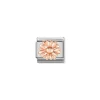 Nomination – Composable Classic RELIEF SYMBOLS stainless steel and 9k rose gold Daisy