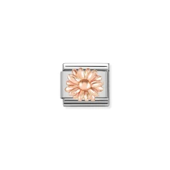 Nomination – Composable Classic RELIEF SYMBOLS stainless steel and 9k rose gold Daisy