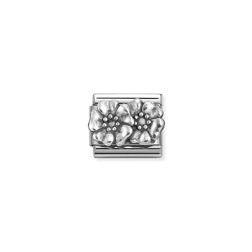 Nomination – Composable Classic OXIDIZED SYMBOLS in st,steel and 925 sterling silver (73_Flowers)