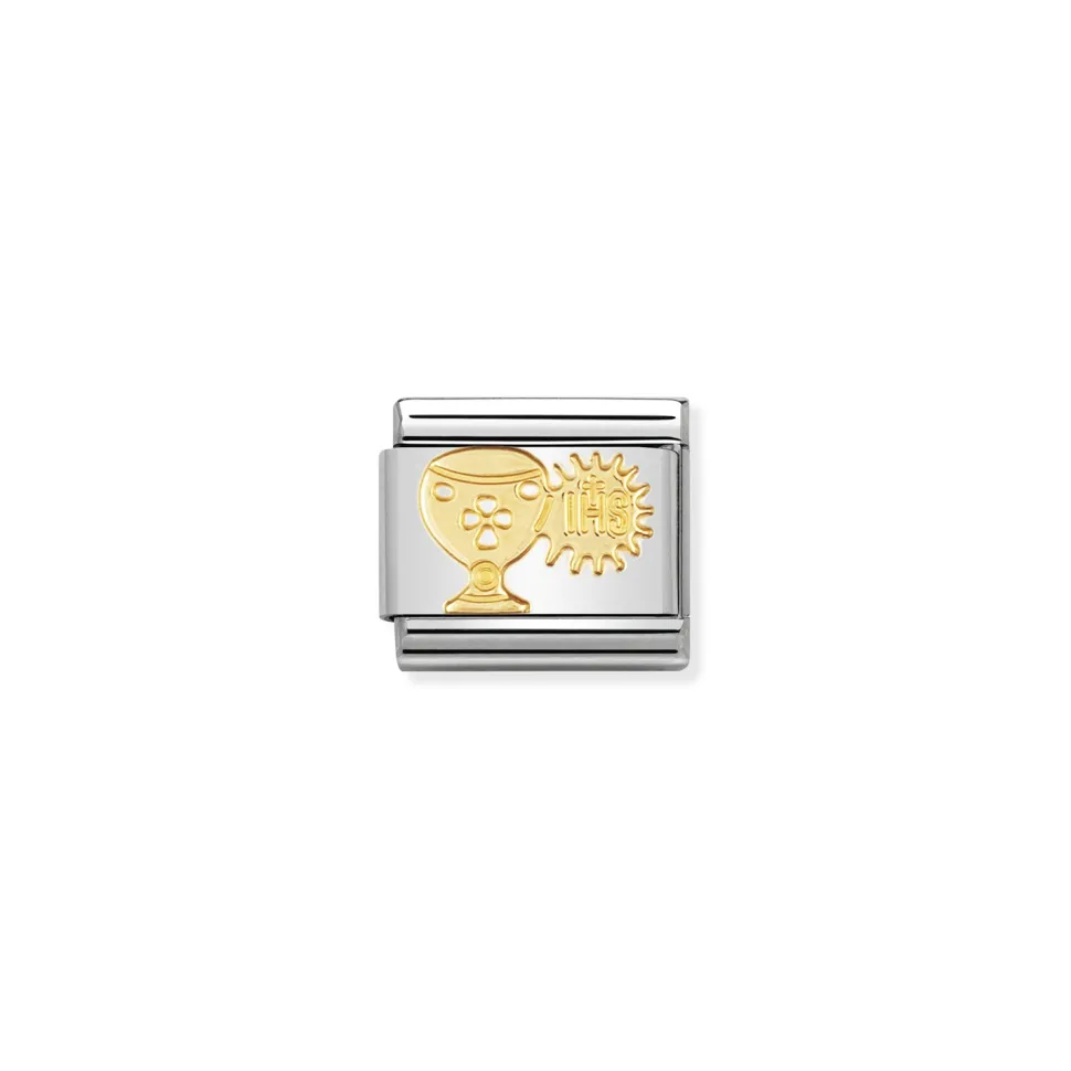 Nomination – COMPOSABLE CLASSIC RELIGIOUS IN STAINLESS STEEL AND 18K GOLD (02_CHALICE+ HOST)
