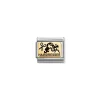 Nomination – Composable Classic PLATES (IC) in steel and 18k gold (53_Hairdresser)