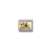 Nomination – Composable Classic PLATES (IC) in steel and 18k gold (57_Bowling)