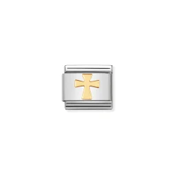 Nomination – COMPOSABLE Classic RELIGIOUS in stainless steel and 18k gold Cross