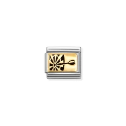 Nomination – Composable Classic PLATES (IC) in steel and 18k gold (58_Darts)