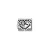 Nomination – COMPOSABLE CLASSIC OXIDIZED SYMBOLS IN ST,STEEL AND 925 STERLING SILVER (81_HEART WITH DOTS SISTER)