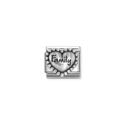 Nomination – Composable Classic OXIDIZED SYMBOLS in st,steel and 925 sterling silver (84_Heart with dots Family)