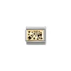 Nomination – COMPOSABLE CLASSIC PLATES (IC) IN STEEL AND 18K GOLD (61_CHEERS)