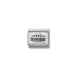 Nomination – Composable Classic OXIDIZED SYMBOLS in st.steel and 925 sterling silver Birthday cake