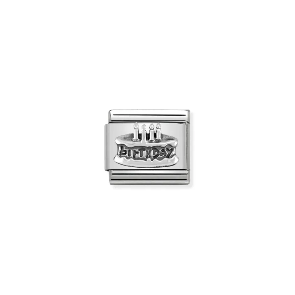 Nomination – Composable Classic OXIDIZED SYMBOLS in st.steel and 925 sterling silver Birthday cake
