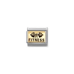 Nomination – COMPOSABLE CLASSIC PLATES (IC) IN STEEL AND 18K GOLD (64_FITNESS)