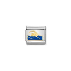 Nomination – COMPOSABLE Classic SPORTS 1 in stainless steel with enamel and 18k gold Swimmer