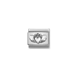 Nomination – Composable Classic OXIDIZED SYMBOLS in st.steel and 925 sterling silver Claddagh