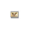 Nomination – Composable Classic PLATES (IC) in steel, enamel and 18k gold (11_Reindeer RED nose)