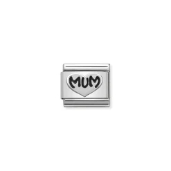 Nomination – Composable Classic OXIDIZED SYMBOLS in st.steel and 925 sterling silver MUM Heart