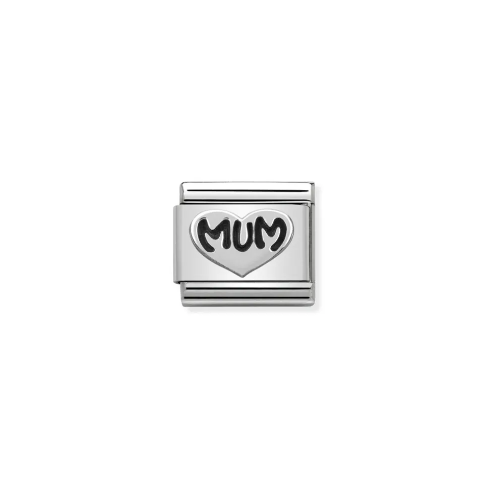 Nomination – Composable Classic OXIDIZED SYMBOLS in st.steel and 925 sterling silver MUM Heart