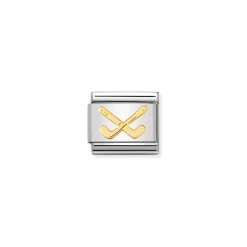 Nomination – COMPOSABLE Classic SPORTS in stainless steel with 18k gold Hockey clubs