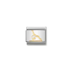 Nomination – COMPOSABLE Classic SPORTS in stainless steel with enamel and 18k gold (37_Gymnast)
