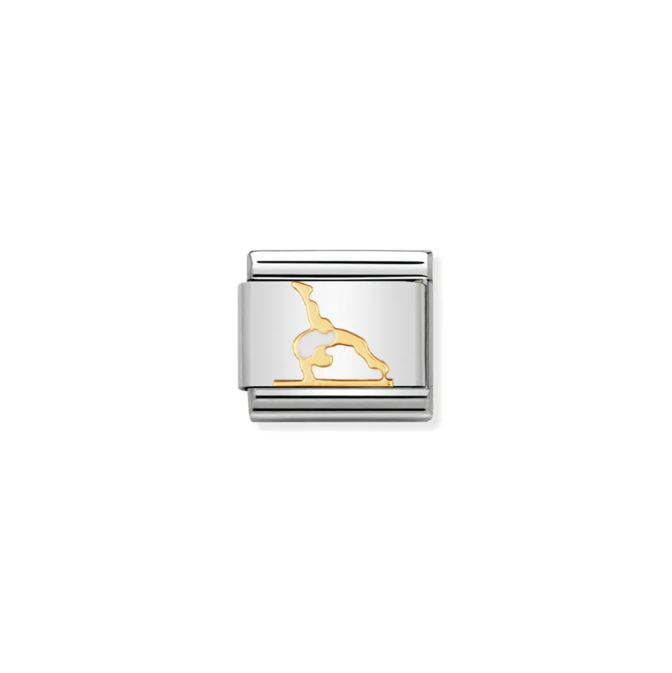 Nomination – COMPOSABLE Classic SPORTS in stainless steel with enamel and 18k gold (37_Gymnast)