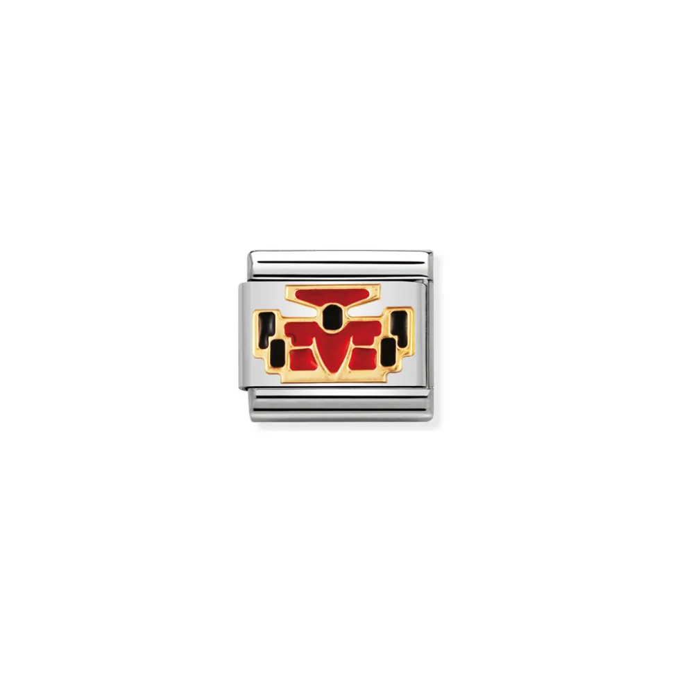 Nomination – COMPOSABLE Classic SPORTS in stainless steel with enamel and 18k gold Red Car