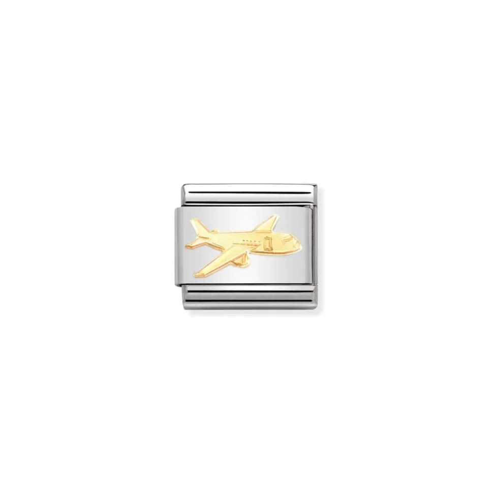 Nomination – Composable Classic SYMBOLS and steel and 18k gold (75_Airliner)