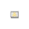 Nomination – Composable Classic SYMBOLS and steel and 18k gold Bear