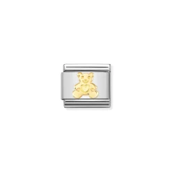 Nomination – Composable Classic SYMBOLS and steel and 18k gold Bear