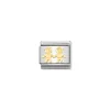 Nomination – Composable Classic SYMBOLS and steel and 18k gold Brothers