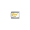 Nomination – Composable Classic SYMBOLS and steel and 18k gold Friend Heart