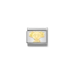 Nomination – Composable Classic SYMBOLS and steel and 18k gold Girl
