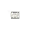 Nomination – Composable Classic STONE SYMBOLS in steel and 925 sterling silver (20_WHITE MOTHER OF PEARL bow)
