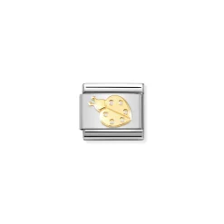 Nomination – Composable Classic SYMBOLS and steel and 18k gold New Ladybird