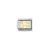 Nomination – Composable Classic SYMBOLS and steel and 18k gold Sister and brother