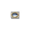 Nomination – COMPOSABLE CLASSIC STONES IN STAINLESS STEEL WITH 18K GOLD SETTING AND DETAIL (13_LIGHT BLUE TOPAZ)