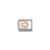 Nomination – COMPOSABLE CLASSIC SYMBOLS AND STONES STAINLESS STEEL AND 9K ROSE GOLD (02_FLOWER AND WHITE PEARL)