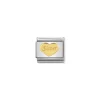 Nomination – Composable Classic SYMBOLS and steel and 18k gold (36_Sister heart)