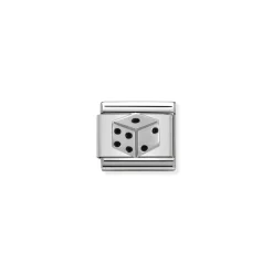 Nomination – Composable Classic SYMBOLS in stainless steel , enamel and 925 sterling silver (11_Dice)